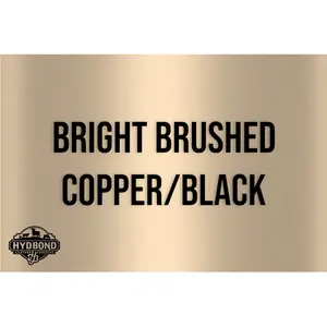 HYDBOND 12"x24"x1/16" BRIGHT BRUSHED COPPER / BLACK DUAL-TEC ACRYLIC PANEL