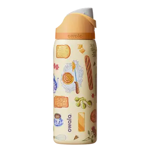 [HOT 2026] Owala Brunch 32oz Freesip Stainless Steel Water Bottle, 24-hour insulation, Daily Use For Work Or School, Gift For Her