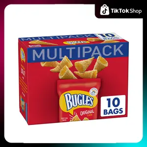 Bugles Crispy Corn Snacks, Original Flavor, Snack Bag, 8.75 oz, 10 ct