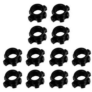 12Pcs Dumbbell Bar Nut Barbells Spin Screw Clamp Dumbell Weight Lifting Fitness Equipments Accessories
