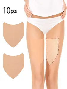 10pcs Soft V-Shaped Thigh Anti-Chafe Pads, Non-Woven Invisible Breast Pad, Transparent Heel Protector, Ideal for Running, Hiking, Swimming, Walking, Versatile Use