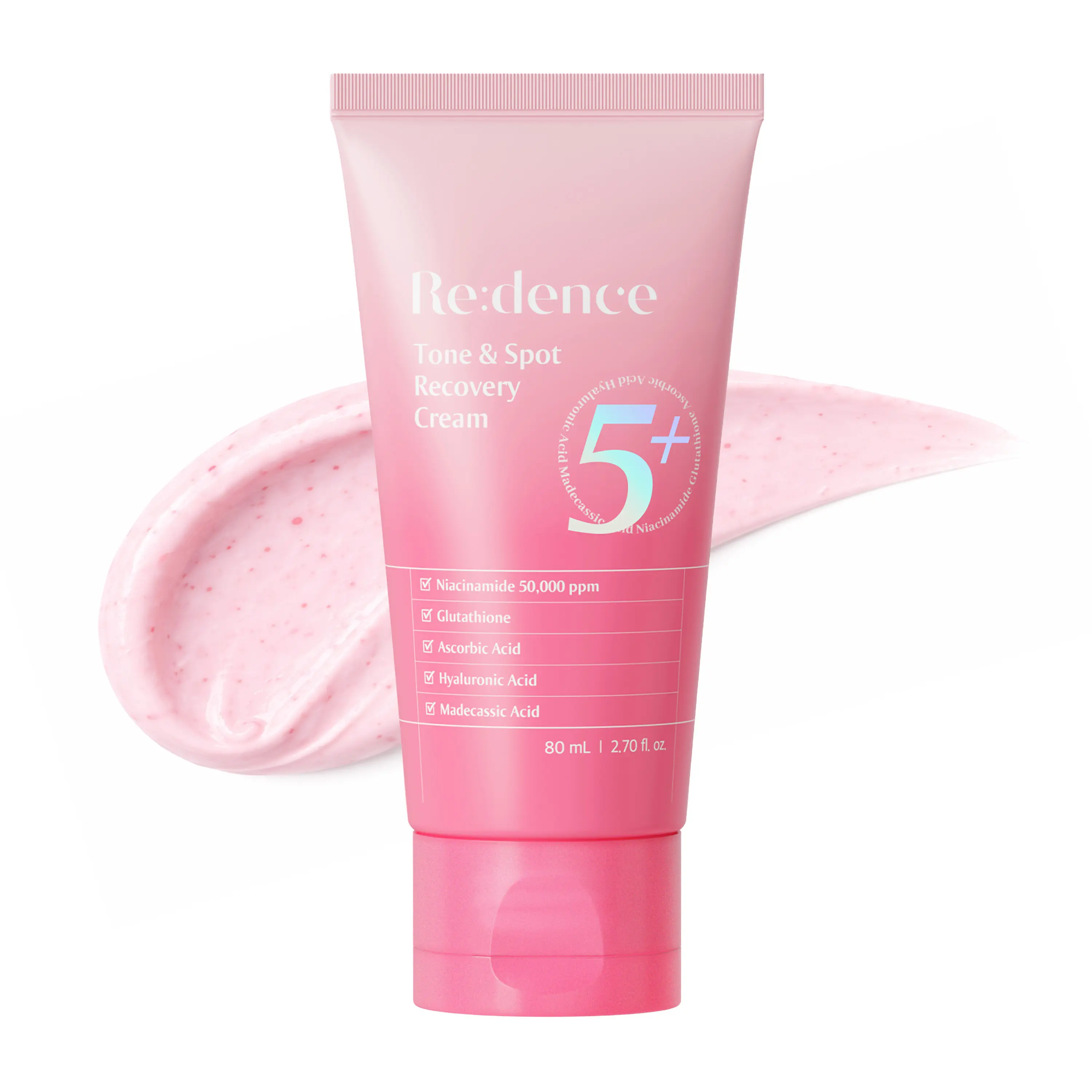Redence Daily Niacinamide Hyaluronic Acid Moisturizing Cream - Plant-Powered Gentle Calming Korean Skincare for Sensitive Skin, Smooth, Moisturize, Skin Repair, Tone & Spot Correction, 2.7 fl.oz/80ml