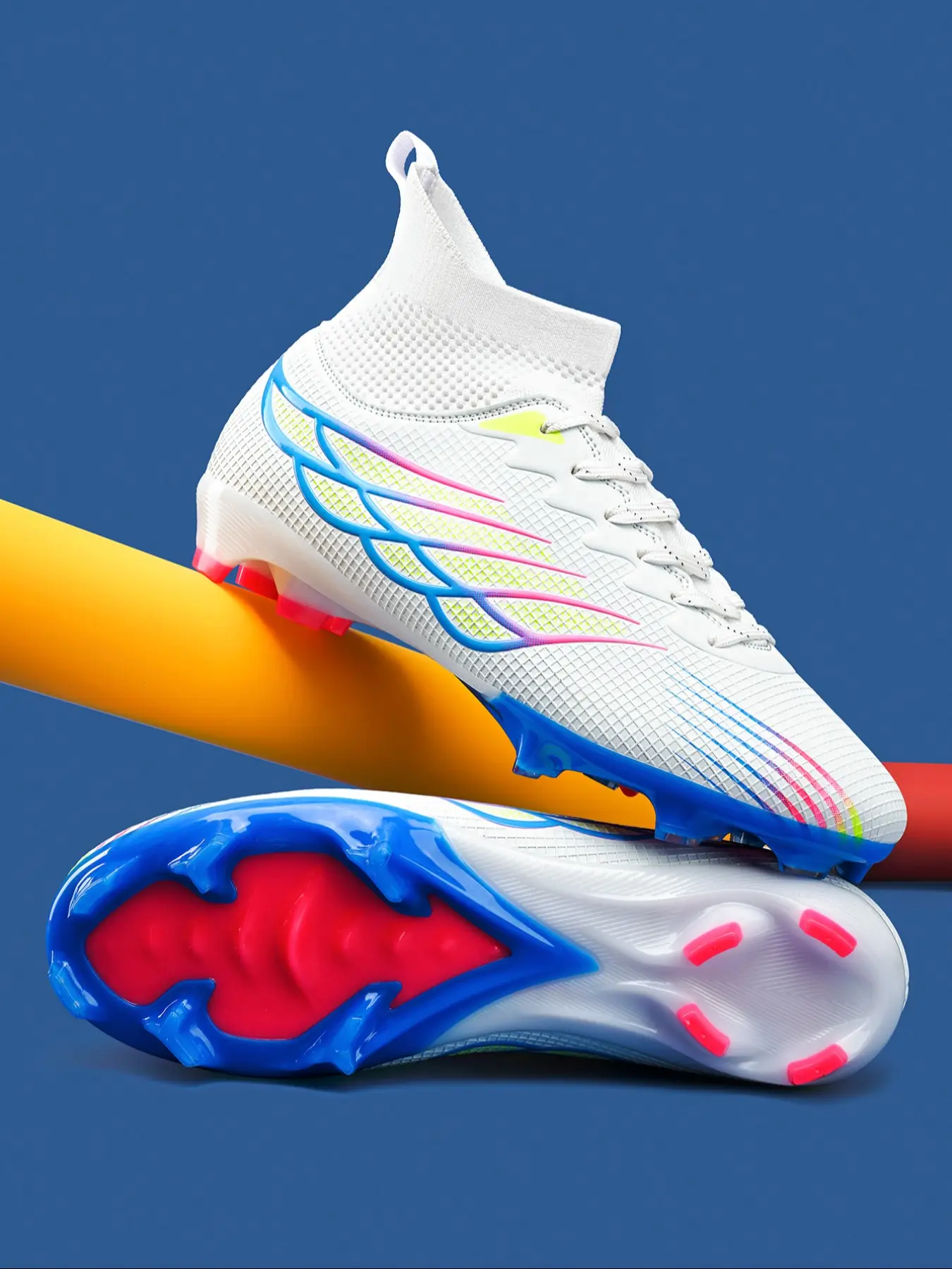 High-Top Soccer Shoes with Long Spikes for Turf Training Amazon.com | ESXGED Womens High Top Lightweight Soccer  main image 3