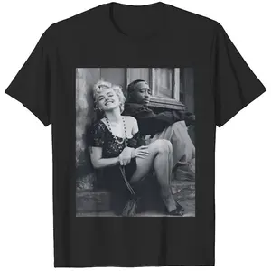 Marilyn Monroe and 2Pac Logo T-Shirt Cotton Tshirt Streetwear