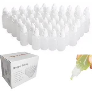 Plastic Eye Dropper Bottle 50 pcs 10 ml Empty Small Squeeze Bottles For Oil Ear Paint Liquid