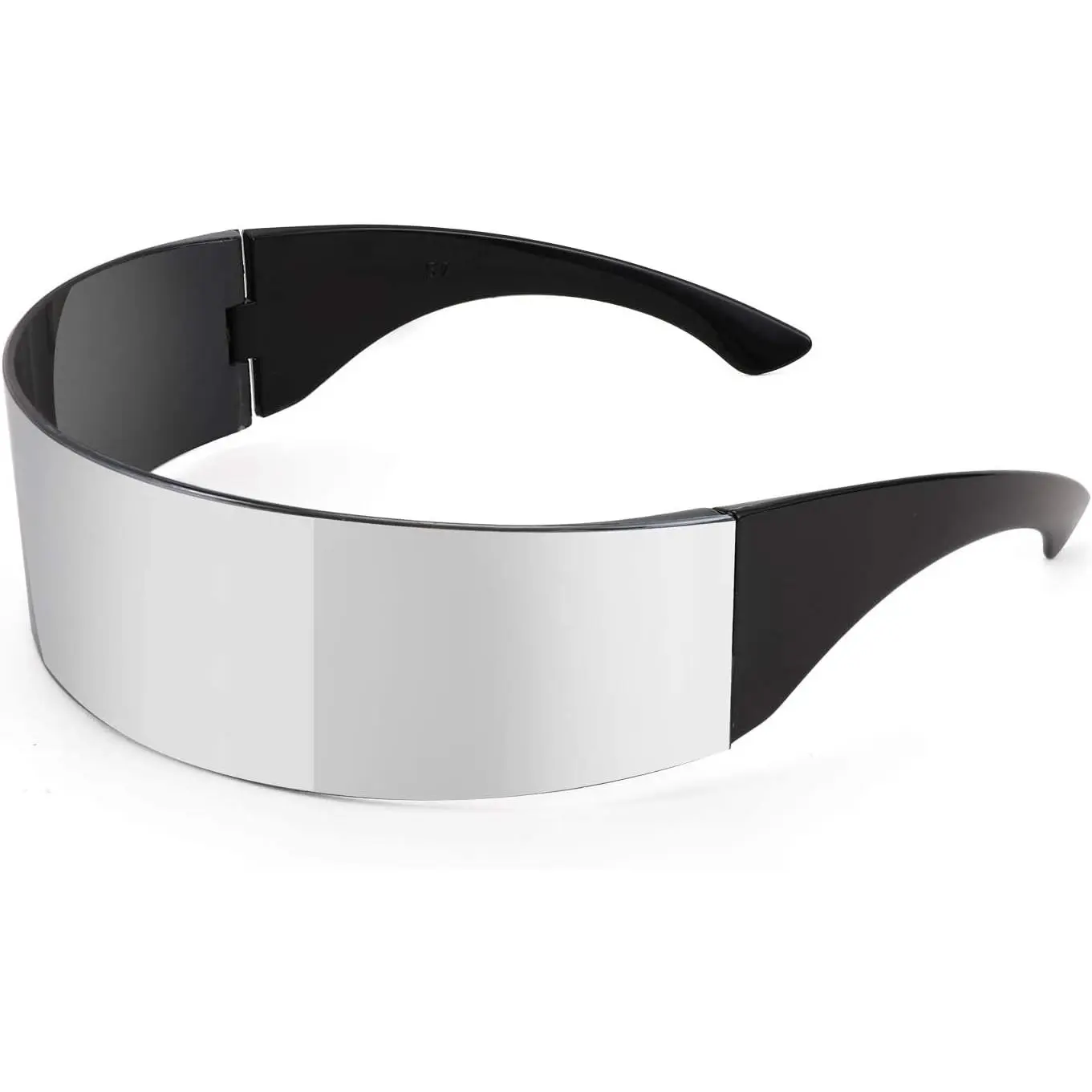 EyeconicFinds  80s Futuristic Cyclops Cyber Visor Sunglasses Men Women Punk Style Cosplay B2740 Eyeglass Thin Modern
