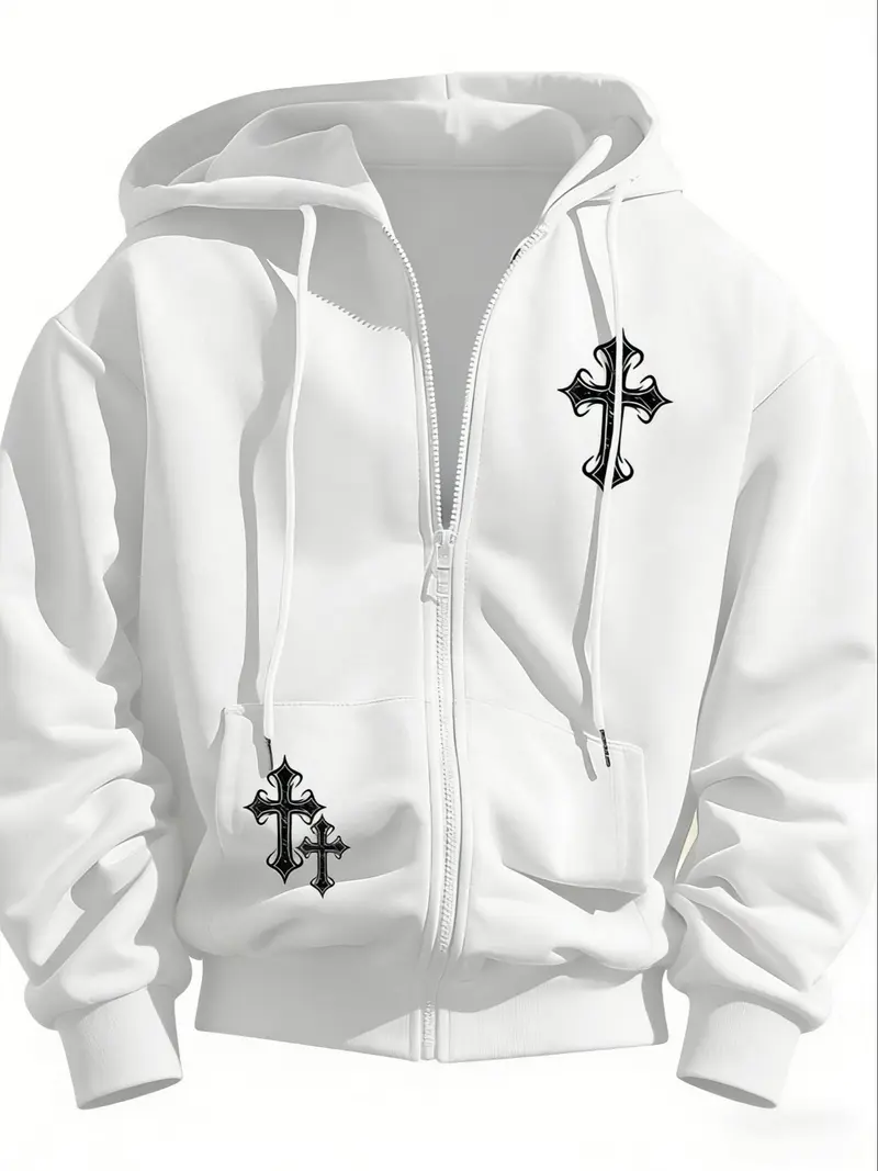 cross zip hoodie - TikTok Shop
