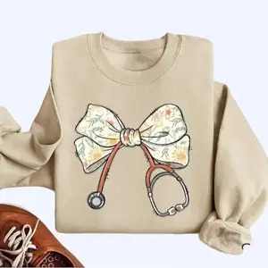 Toile Coquette Shirt, Nurse Toile Stethoscope Bow Shirt, Nurse Coquette Shirt, Nurse Appreciatin, Healtcare Professionals Shirt, Gift For Nurse