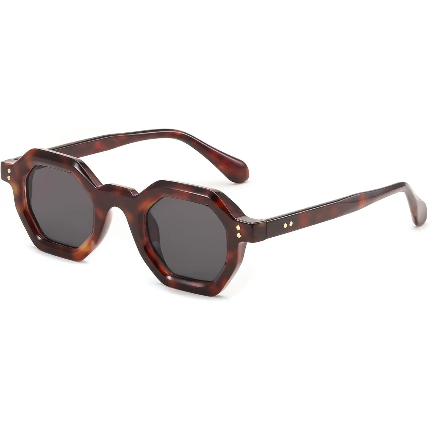 EyeconicFinds Octagon Sunglasses for Women Thick Frame Sunglasses Fashion Rectangle Sun glasses Summer Sunglasses UV400 B0097