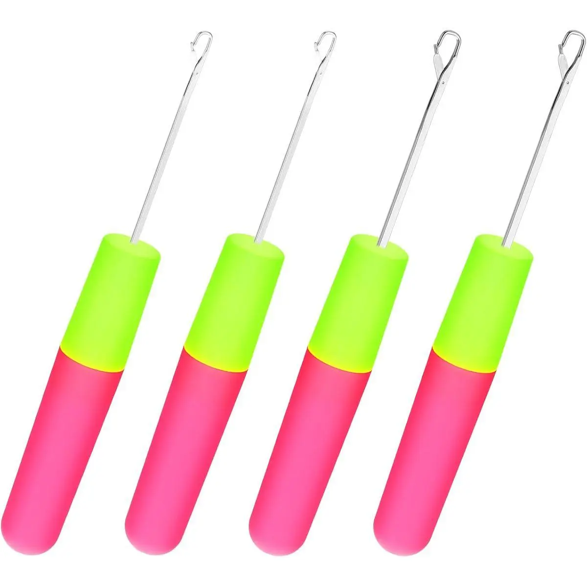 4 Pcs Hair Crochet Hook,2 Size Dreadlock Crochet Hook,Multi-Purpose Hairs Crochets Needle for Crochets Braids Hairs Extension Micro Braids,Feather,Carpet