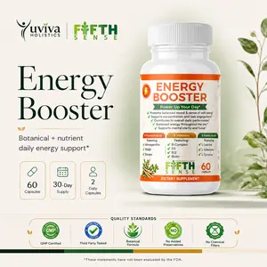 Energy Booster by FifthSense | Botanical Daily Performance Support with Ashwagandha, Bacopa, Amino Acids & B-Complex | 60 Capsules