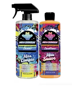 Mas Chingon Leather Cleaner and Conditioner Kit for Use on Leather Apparel, Furniture, Car Interiors, Shoes, Boots, Bags & More (2-16 fl oz Bottles)