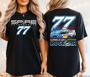 Carson Hocevar NASCAR 77 Racing T-Shirt – Vintage Motorsport Fan Graphic Tee, Retro Race Day Shirt, Unisex Racing Top