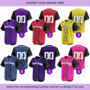 Purple Custom Baseball Jersey Hot Press Team Uniform #Baseballjersey