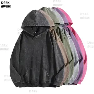 Acid Wash Hoodie Oversized Vintage Hoodie Unisex Heavy Weight Hoodie Distress Hoodies for Men Women Couples