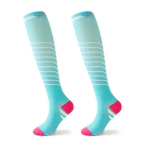 Compression Sports Socks for Women, Professional Pressure Socks for Running, Jump Rope, Fitness, Cycling, Hiking, Slimming Legs