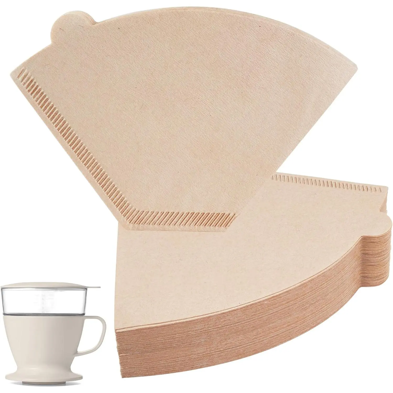 Disposable #2 Cone Pulp-Based Paper Coffee Filters, 100-Count with Uniform Thickness & Precise Filtration, Compatible with Single Serve Coffee Makers for Pour Over
