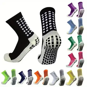 6/10/12/20/30 pairs of loose sports socks, various round neck lengths, moisture wicking, anti slip grip, suitable for football, gym, training team socks, value package, anti slip socksRAIMENTRY