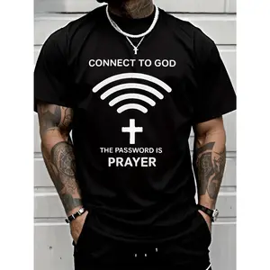 Connect To God The Password Ls PrayerT-Shirt 100% Heavy Cotton T Shirt