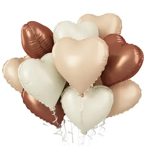 Heart Shaped Balloon, 10pcs/set Romantic Inflatable Balloon, Party Balloon for Wedding & Engagement & Birthday & Baby Shower Decoration