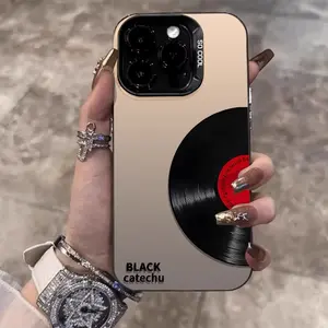 for use with iphone 16 pro max Vinyl Record cases for use with iphone 15 plus 14 pro 13/12/11 Vintage Retro Mobile Cover for use with iphone X/XS XSMAX 7/8 PLUS para Samsung galaxy s24 ultra compatible with s23 plus s22 phone accessories Protection case