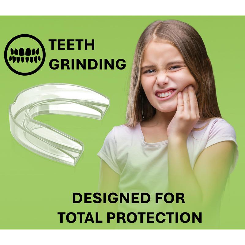 Small Mouth Guard for Kids – Comfortable, Custom Fit, Non-Bulky, Moldable – (4) Teeth Grinding Guards & Case – Perfect Mouthguard for a Child, Mouth Guard for Tooth Grinding – Kid Size