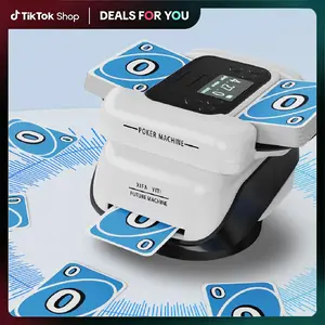 2-in-1 Automatic Card Shuffler & Dealer, Rechargeable Electronic Card Dealing Machine for 1-2 Decks, Supports Up to 8 Players, Perfect for Poker, UNO, Blackjack & Texas Hold’em, Family Game Night Party Gift