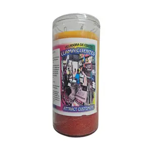 Jumbo Attract Customers 2 Color 14 Day Prepared Candle / Jumbo Veladora Preparada De Llama Clientes