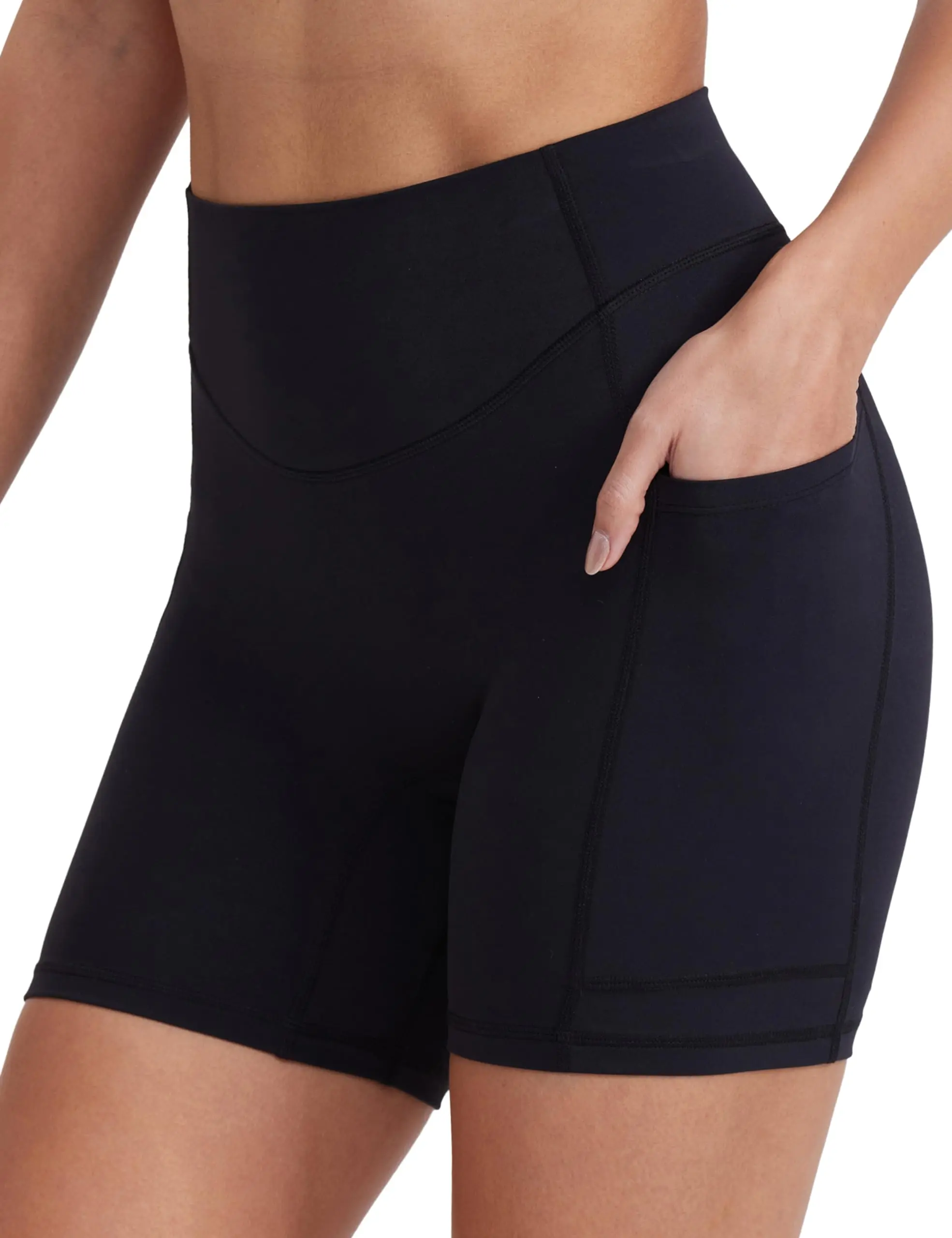 Workout Yoga Shorts for Women High Waisted Running Active Gym Biker Short Pants with Pockets 5"