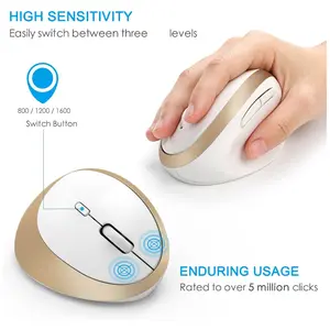 Wireless Vertical Mouse, Ergonomic Wireless Mouse 2.4G High-precision Optical Mouse, Reduce Wrist Pain (suitable For Small Hands)