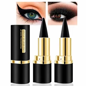 2PCS Black Gel Eyeliner Pencil Set Quick Dry Smudge-Proof Easy-to-Apply Professional Daily Makeup Gift for Eye Look