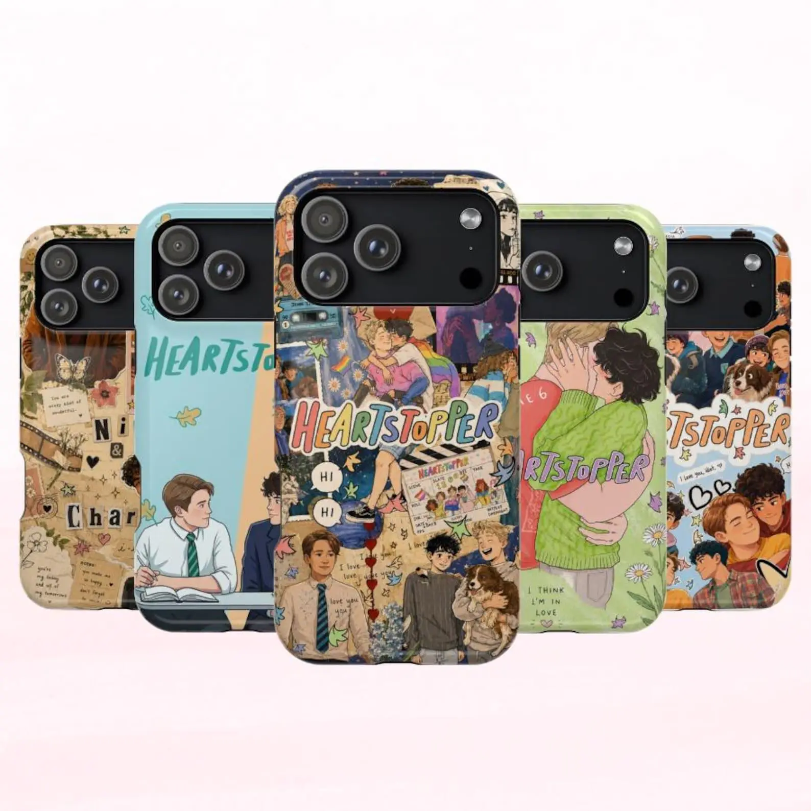 Heartstopper LGBTQ Series Smartphone Case, Lightweight Handheld Pride Cover with Vibrant Printing Finish, Compatible With iPhone 11-17