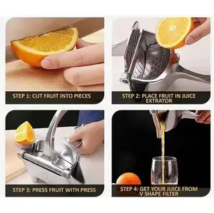 TikTok ShopBlackFriday Hand Juicer Squeezer Aluminum Manual Press Juicer with Ergonomic Grip for Efficient Juice Extraction of Pomegranates Citrus& More Durable Compact Easy to Use & Clean Manual Citrus Juicer Detachable for Kitchen Utensils