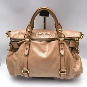 Pre-owned miu miu cowhide Shoulder Bags Vitello Brown Calfskin Shoulder Bag, Handbag, Crossbody Bag