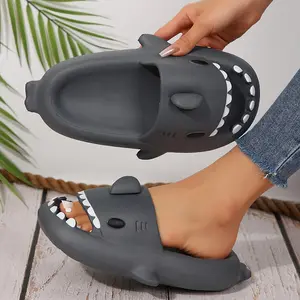 Women Cute Shark Slippers Summer Soft Lightweight Anti-Slip Slide Sandals Indoor Outdoor