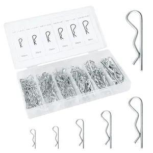 150 PCS Cotter Pin Assortment Kit, 6 Sizes Stainless Steel Cotter Pins & R Clips, Heavy Duty Pin Clips, Lock Pins for Small Engine, Automotive, Cars and Trucks