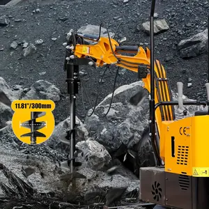 Auger Drill Bit + Drill Rod 300mm Diameter Rotary for Mini Excavator Attachment