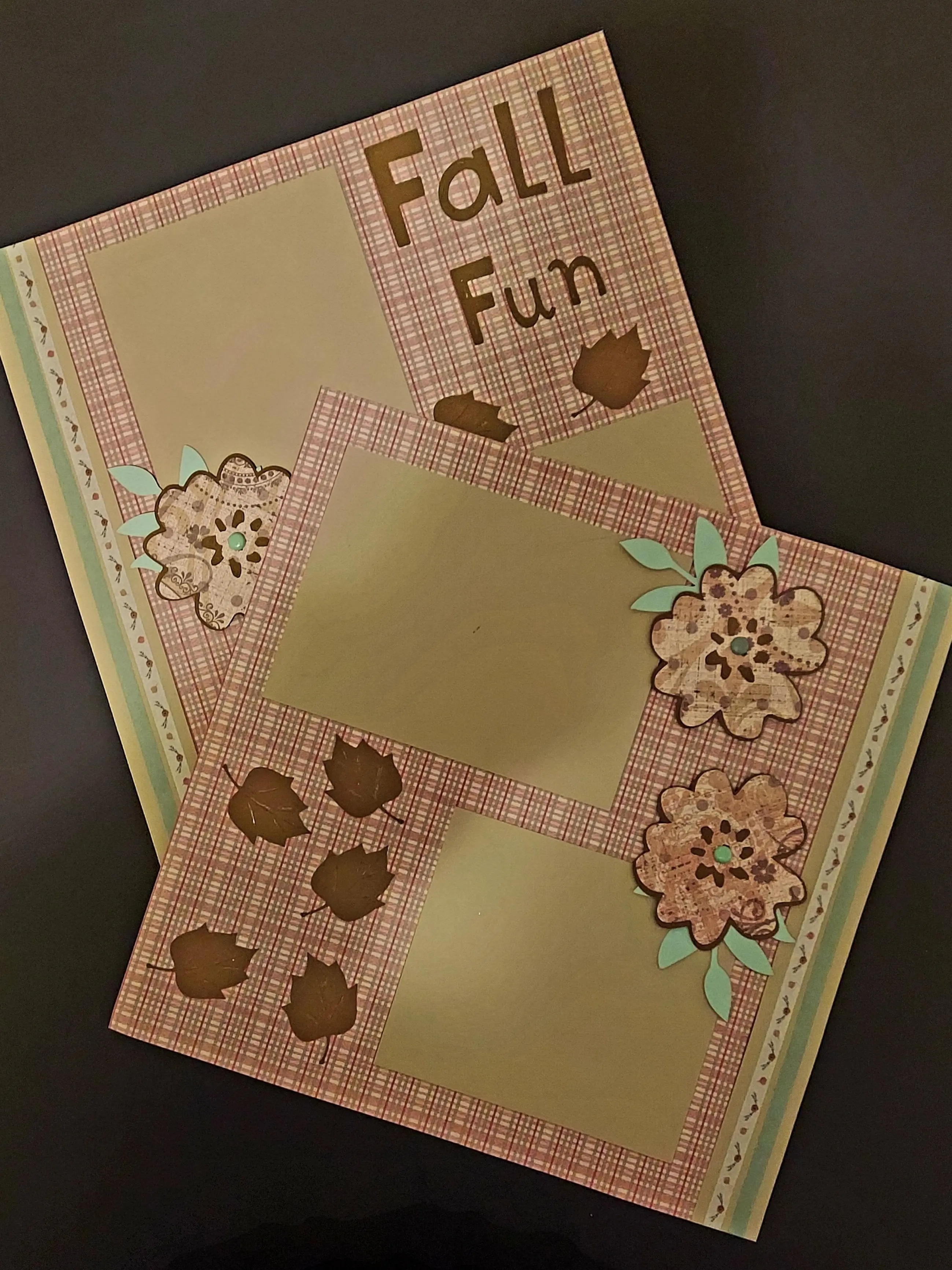 Two Page Scrapbook Layout - Fall Fun Theme
