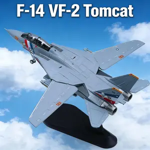 1/100 Scale F-14 VF-2 Variable-sweep Wing Tomcat Attack Fighter Metal Die-cast Toy Model, A Perfect Christmas gift, birthday gift, holiday gift, and collectible display item for aviation enthusiasts.