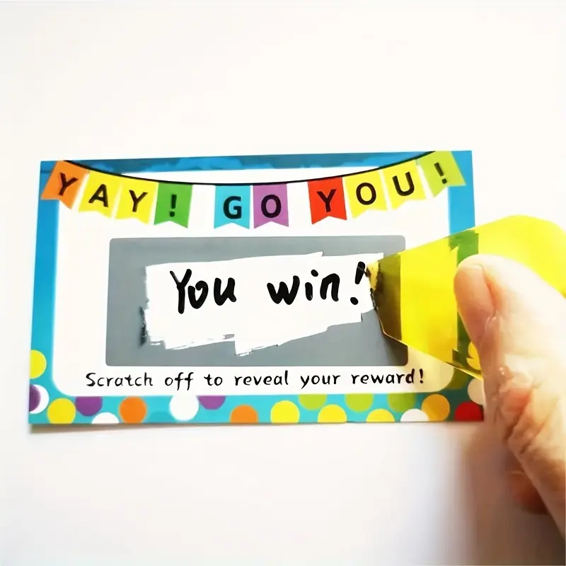 100pcs (50cards +50 scratch-off stickers) DIY to make your own scratch-off tickets blank card scratch-off cards DIY Card Set