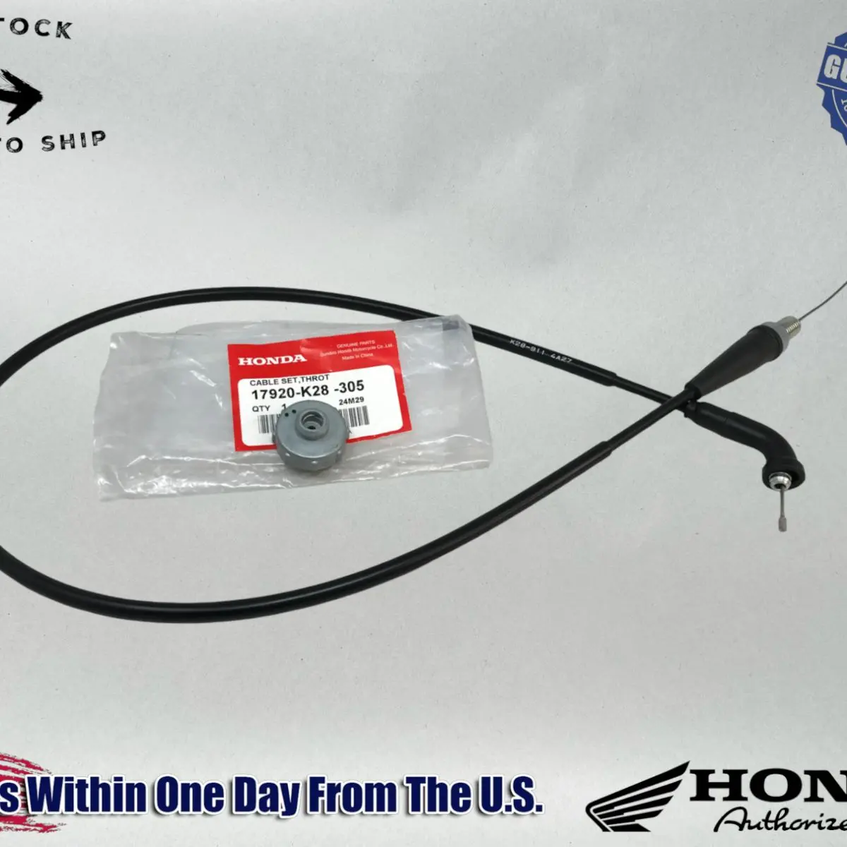Honda OEM THROTTLE CABLE SET 14-18 CRF125F - 17920-K28-305