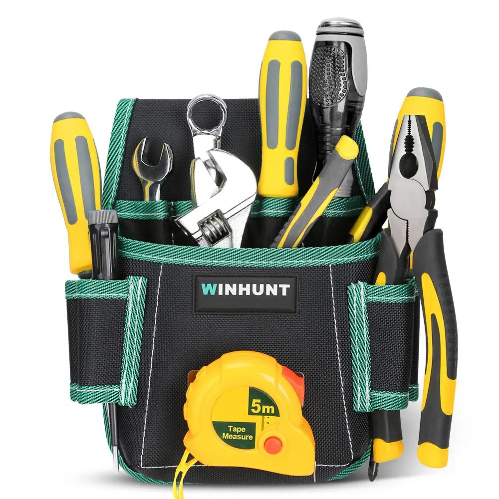 Winhuunt Wh143 Electrician Tool Belt Pouch, Portable Tool Bag, Tool Pouches, Oxford Cloth Construction, Durable & Lightweight Design, Perfect for Electrical Work Tools Storage