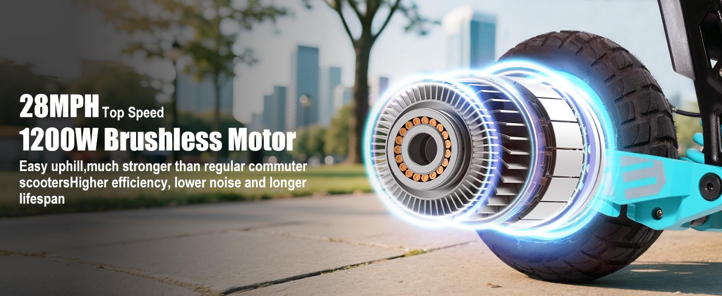 SCOOTHOP G3/G3pro Electric Scooter for Adults 1200W/1200W*2 Motor 40-Mile Range 34 MPH 10" Tires Foldable Frame Dual Disc Brakes Off-Road E-Scooter for Commuting & Fitness TikTokShopNewYear SpringStatements