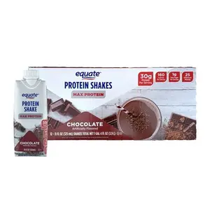 Equate Max Protein Nutrition Shake, Chocolate Flavored, 12 (11 fl oz) Shakes