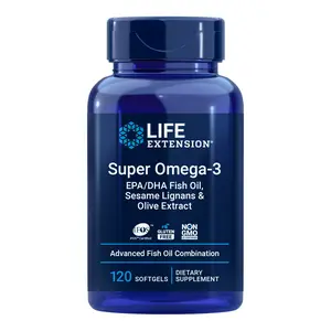 Life Extension Super Omega-3 EPA/DHA Fish Oil, Sesame Lignans & Olive Extract 120 Softgels Life Extension Super Omega-3 EPA/DHA Fish Oil, Sesame Lignans & Olive Extract 120 Softgels