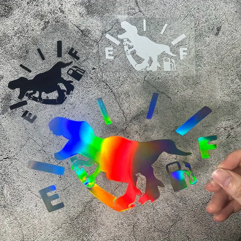 1 PC creative cartoon dinosaur tail pull fuel tank pointer sticker car decoration accessories suitable for vehicle fuel tank cap body scratch cover waterproof sunscreen fun decoration self-adhesive Car Decals