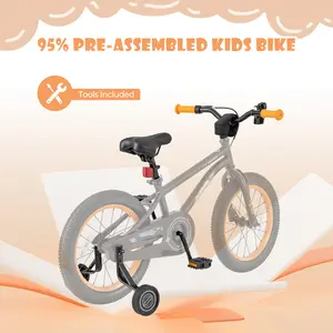 COSTWAY - 16-Inch Kids Bike Sport Bicycle for 4-7 Years Old with Adjustable Seat and Reflectors-16 inches