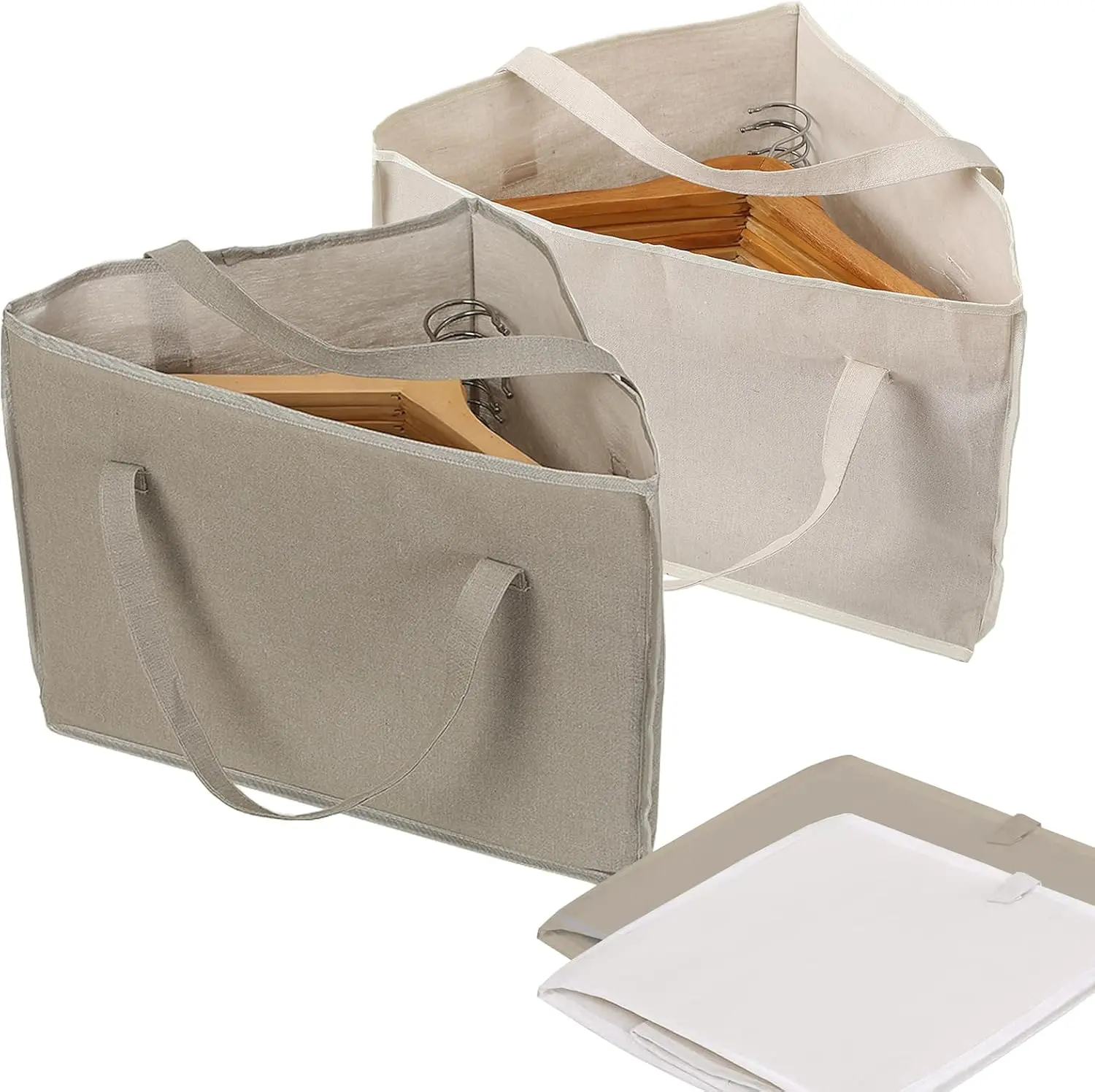 2 Set Triangle Bag Holder with Handles | Space Saving Hangers Organisers, Easier Storage, For Closets Wardrobe Laundry Rooms