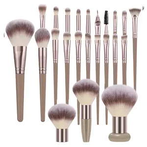 23pcs Makeup Brush Set, Made Of High-Quality Synthetic Fiber Covering Various Types Such As Powder, Foundation, Blending, Setting, Blush, Concealer And Eye Shadow Brushes. Suitable For All Skin Types And Users