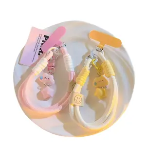 Fashionable Cloud Star Phone Case Lanyard Keychain, Phone Charms, Short Strap Camera Chain, Universal Daily Use Accessory, Stylish Wristband Holder